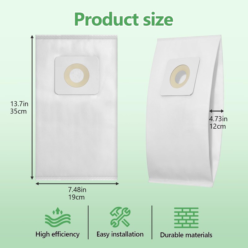 9 Pack Style 7 Vacuum bags Compatible with Bissell PowerForce