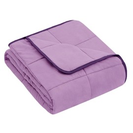 yescool Weighted Blanket (10 lbs, 41" x 60", Purple) Cooling Heavy Blanket for Sleeping Perfect for 90-110 lbs, Breathable Blanket with Premium Glass Bead, Machine Washable