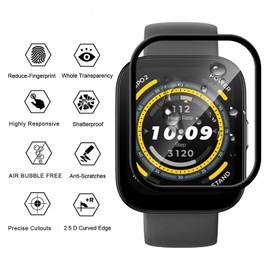 GEJEFA Screen Protector for Amazfi t Bip 5, [3 Pack] HD Clear Soft TPU Full Coverage 3D Curved Screen Protector for Amazfi t Bip 5[Bubble Free][High Sensitivity]