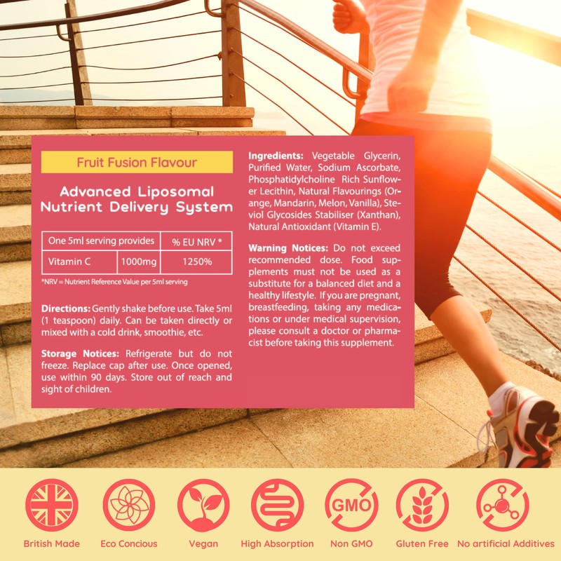 WELL ACTUALLY Liposomal Vitamin C 1000mg - High Bioavailability Powerful