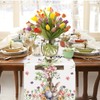 FurniGift Easter Table Runner 13x72 Inch - Natural Linen with