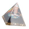 Healing Crystal Pillar Pyramid 6CM Epoxy Positive Energy Generator Meditation