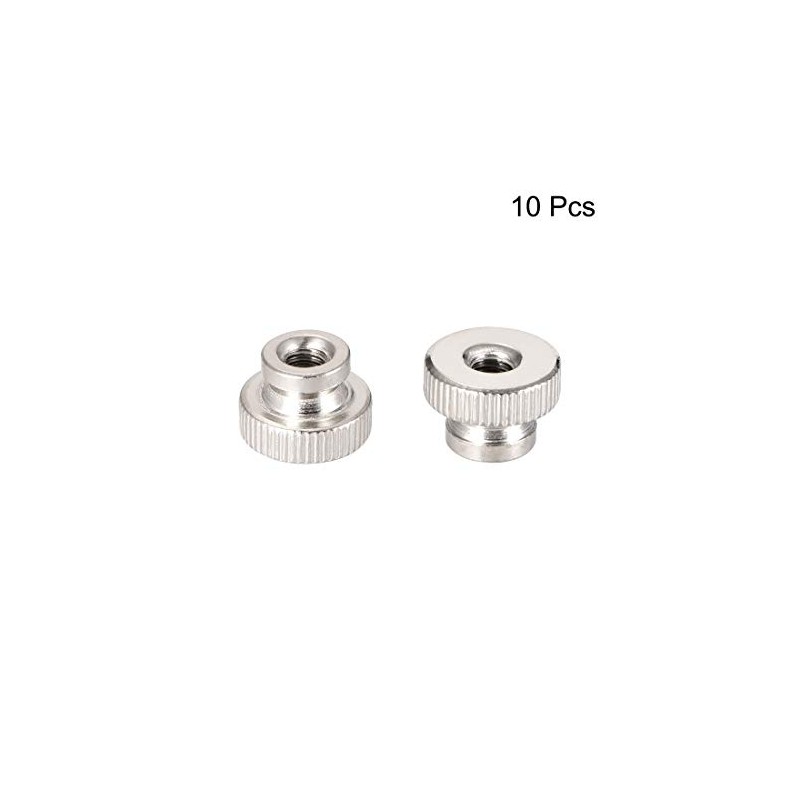 sourcing map Knurled Thumb Nut M4 Round Button with Collar