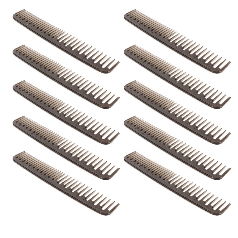 10pcs Double Tooth Comb Detangling Prevent Static Lightweight Wide Fine