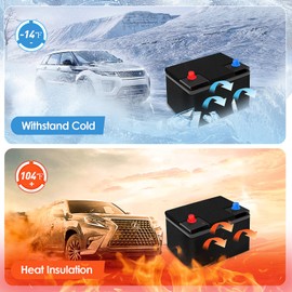 7" x 59" Car Battery Blanket, 2PCS Car Battery Warmer with Self-Adhesive Backing, Resistant to Extreme Temperatures, Fits Universal Vehicle Batteries