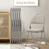 HOMEFUN Folding Chairs with Cushion Padded Folding Chairs 6 Pack