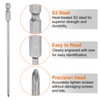 sourcing map #1 Phillips Screwdriver Bit PH1 1/4" Hex Shank