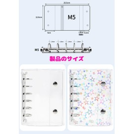 YEZHU Transparent Transparent 3D Sticker, For Girls, Binder, Removable, M5, Seal Storage, Transparent Sleeves, 10 Sheets + 3 Sheets, 3D Stickers, Pushing Goods (Clear)
