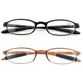 Mcoorn Lightweight Reading Glasses,Flexible(Memory Plastic) Readers, Men and Women