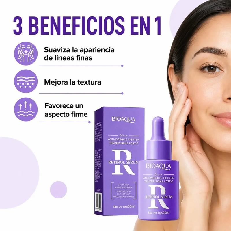 Serum Facial Retinol Ácido Hialurónico Antiarrugas 30ml
