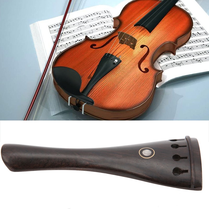 4/4 Violin Parts Tailpiece Ebony Tuning Pegs Chinrest Endpin Tuners