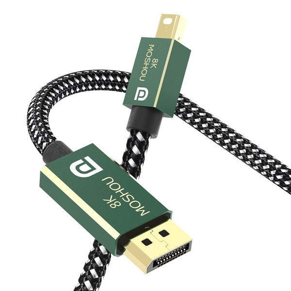 BRIMFORD 8K Mini DisplayPort to DisplayPort 2.0 Cable, [8K@60Hz, 4K@144Hz]