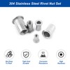 3/8"-16 Rivet Nuts - 30 Pcs Stainless Steel Rivnuts, Flat