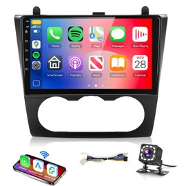 Podofo 32G Car Stereo Radio for Nissan Altima 2008 2009 2010 2011 2012 Wirless Carplay Android Auto 9 inch HD IPS Touch Screen Bluetooth GPS WiFi FM/RDS MirrorLink Backup Camera (for Manual A/C)