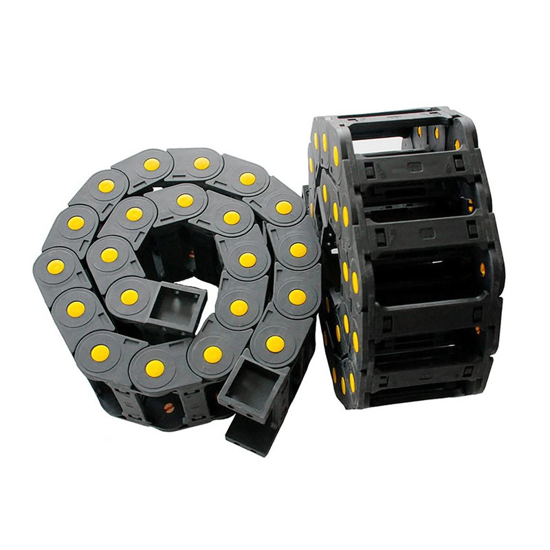 CNCMANS Drag Chain Cable 2 Pieces Flexible Black Reinforced Nylo