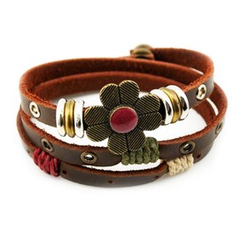Axy Tibet TWIC9 1 Series 9 Genuine Leather Wrap Bracelet Women Bracelet Leather Surfer Bracelet