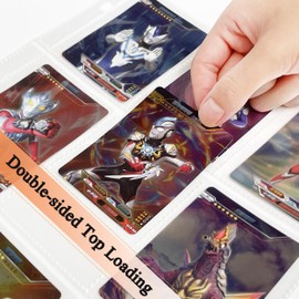 Dzhuywer 900 Pockets Trading Card Sleeves, 9 Pocket Page Ultra-Clear Double-Sided Card Sheets for 3 Ring Binder Protector for Standard Cards, Protect Hockey Yugioh Cards Baseball Cards Coupons