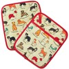 Pot Holders Set of 2 Heat Resistant 480℉ Kitchen 100%