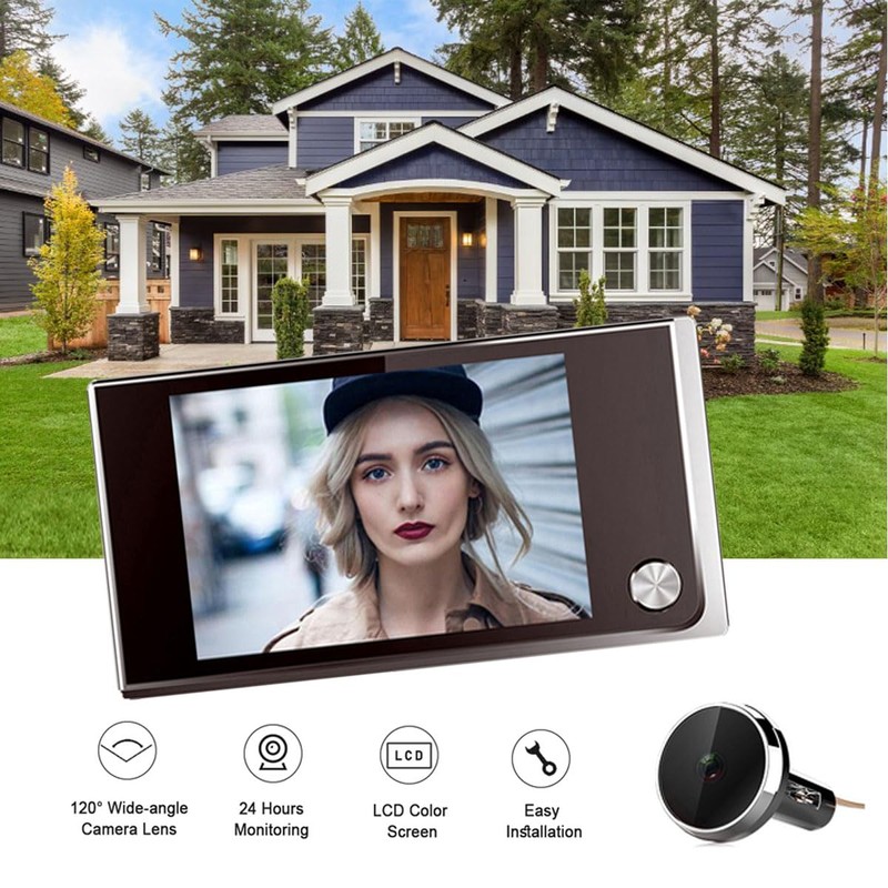 3.5 inch Digital Doorbell LCD 120 Degree Eye Electronic Peephole