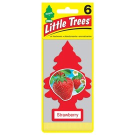 Little Tree Air Freshener, Strawberry 6pac, Value Set of 6! LittleTree Air Freshener, Strawberry 6-Pack