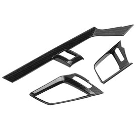 TOTMOX Compatible with Honda Civic Sedan 10th 2016-2021 ​​​Carbon Fiber/Chrome Dashboard AC Air Vent Outlet Cover Trims Frame Bezel ABS Decal Interior Moulding Accessories Scratches Protector