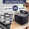Foyego 6 Cup Drink Carrier with handle, Reusable Insulated Drink