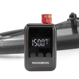 ROCKBROS Mini Bike Pump 150PSI Portable Electric Bicycle Pump with Digital Pressure Gauge Rechargeable Bike Tire Inflator 500mAh with Presta and Schrader Valve for Mountain Road Bikes,E-Bike, Ball
