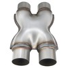 YITAMOTOR 201 Stainless Steel X Pipe 2.5'' Dual to 2.5''