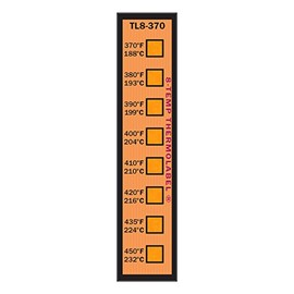 8-Temp Thermolabel 370-450°F Temperature Label for Metal Coating Powder Coating Pack of 16 Labels