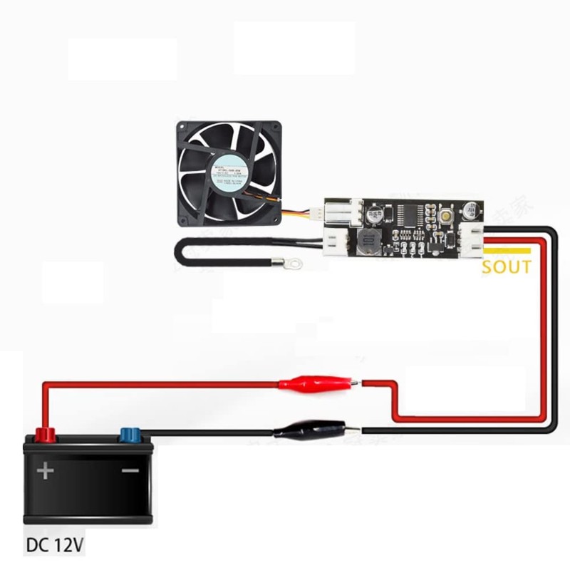DollaTek 12V DC PWM 2-3 Wire Fan Temperature Control Speed