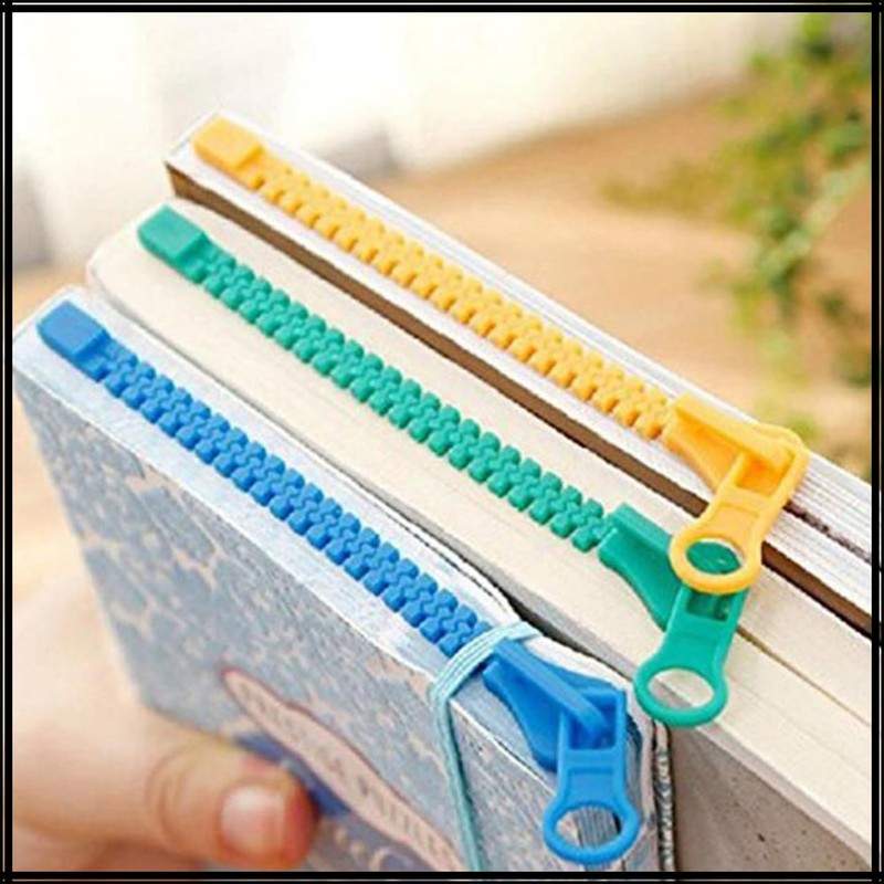 White Fang SY002 Bookmark, Cute Chuck Zipper, 3D, Sticky Notes,