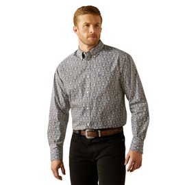 ARIAT Men Tegan Classic Fit Shirt Blue