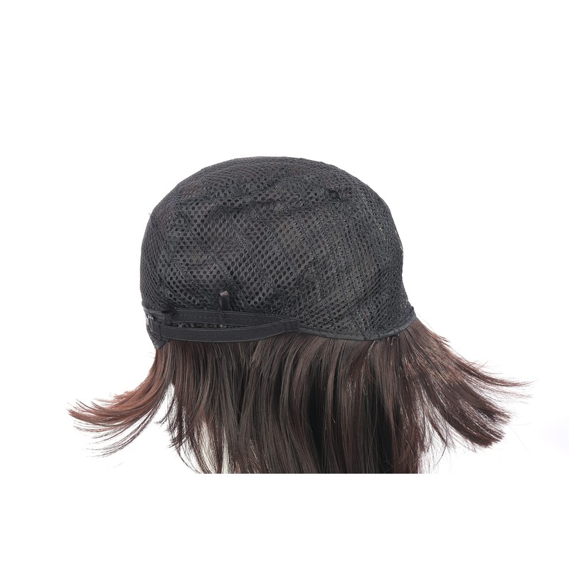 Donally Women's Full Wig Short Bob Straight Wig (Brown)
