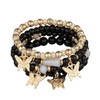 Fuqimanman2020 Boho 4pcs Butterfly Charm Gold Beaded Stackable Stretch Bracelet