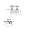 PATIKIL 20pcs 12x4.5x5.5mm Wire Rope Clips Steel Cable Clamp 3mm