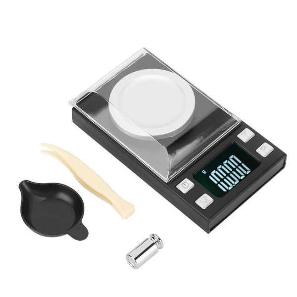 Digital Electronic Scale, 0.001G High Precision Portable Mini LCD Digital Electronic Scales for Weighing Jewellery Gold Pills (50g/0.001g)