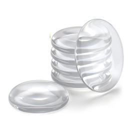 Door Knob Wall Protectors 6-Pack, 2 Inch Clear Silicone Door Bumpers, Self-Adhesive Soft Shock Absorber Guard Door Stopper Pads for Home, Office