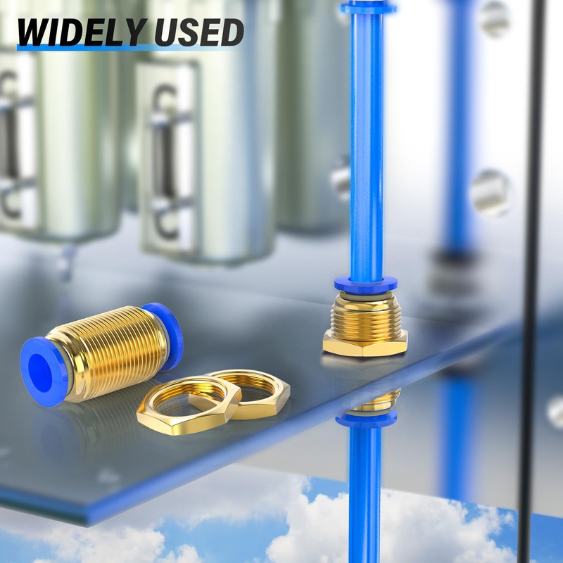 TAILONZ PNEUMATIC 4 mm OD Straight Through Baffle Quick Insertion
