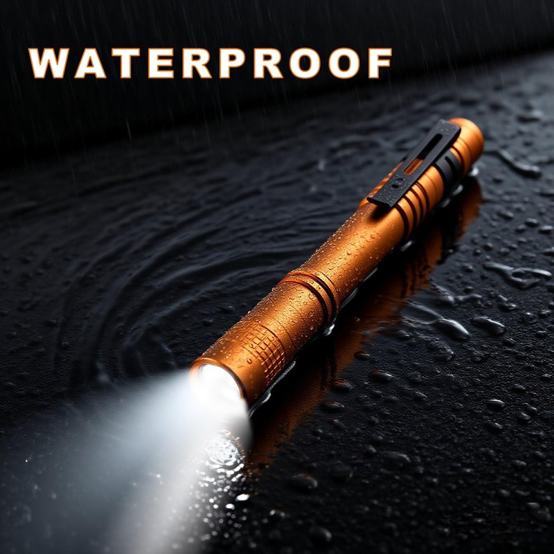 Pen Light Portable Pocket Flashlight with Clip,Waterproof Bright Small Flashlight