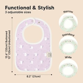 KeaBabies 8-Pack Organic Baby Bibs for Boy, Girl, Drool Bibs for Baby Boy & Girl Toddler, Infant Bibs, Cotton Bibs, Super Absorbent Drooling Teething Bibs (Lunaris)