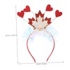 Ciieeo Canada Festival Maple Leaf Heart Headband Adorable Hair Hoop