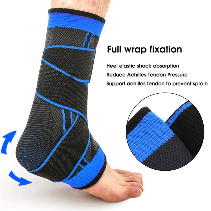High Quality Breathable Nylon Fabric Ankle Support for Running (XL)