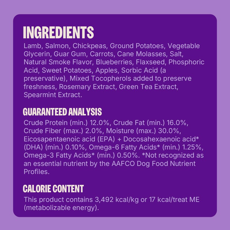 Wellness Puppy Treats, Natural, Training Treat, Grain Free, Soft Lamb