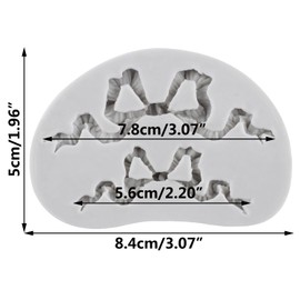 TAOXIBEI Ribbon Bow Polymer Clay Mold Ribbon Clay Molds Bowknot Silicone Mold for DIY Crafts Air Dry Plaster Polymer Epoxy Resin Casting Jewelry Making