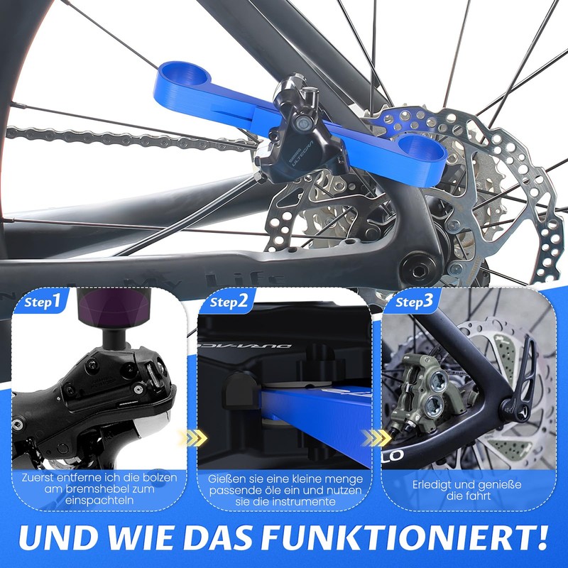 Hydraulic Disc Brake Piston Press Tool Set, 2 Pieces, Bicycle