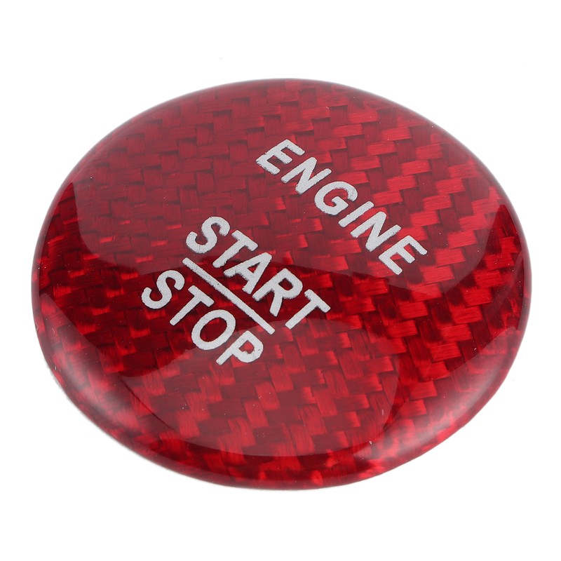 Carbon Fiber Engine Start Stop Button Cover Trim Fit for