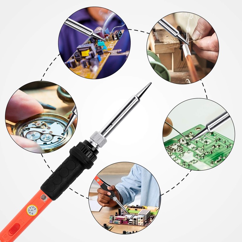 Soldering Iron Kit, 60W Upgraded Soldering Kits Adjustable Temperature Welding