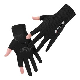 Outdoor Fishing Gloves,Sun Gloves UV Protection 2 Cut Fingers Gloves | UV Protection Gloves Fly Fishing Accessories Sun Protection Gloves for Outdoor