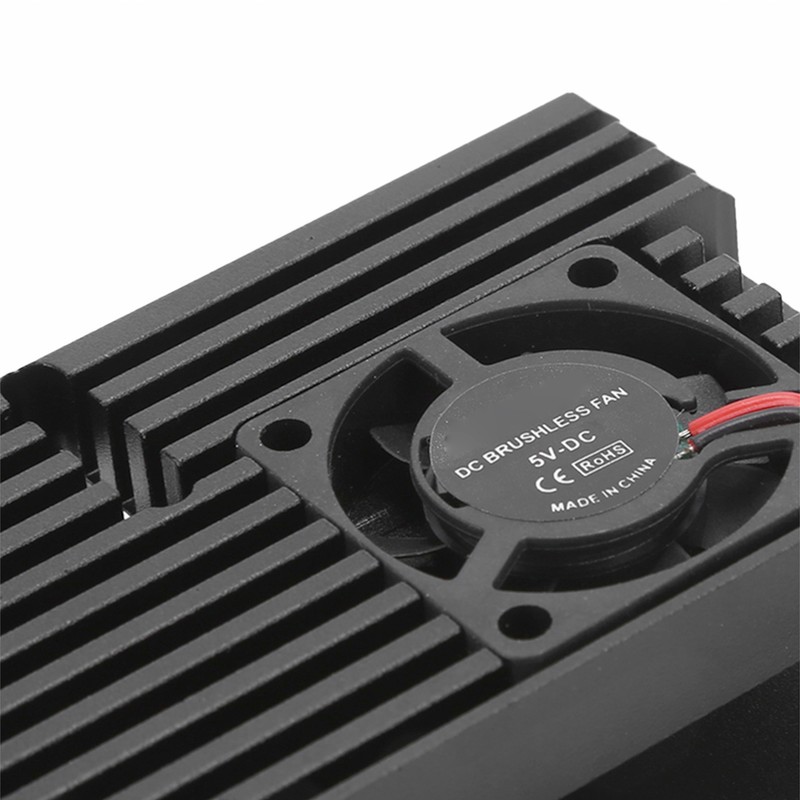 Single Fan Heat Sink CNC Protective Cover for Raspberry Pi