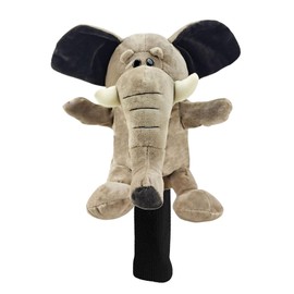 SM SunniMix Novelty Golf Club Headcover Soft Animal Wood Driver Head Cover Dust Proof Portable Funny for Women Men Golfer, Elephant